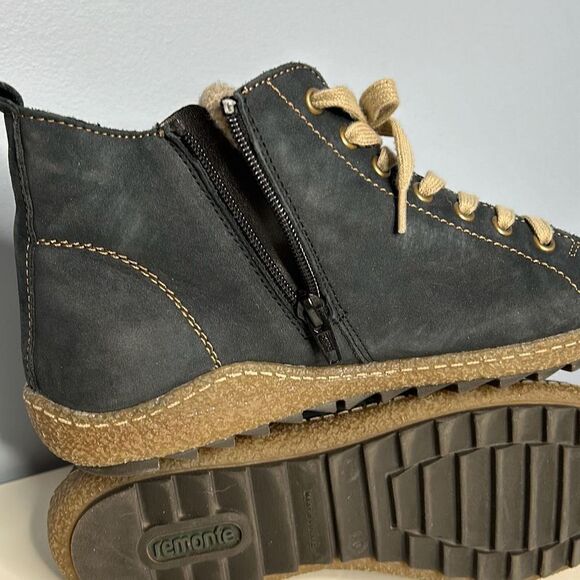 Remonte Tex Blue Side Zip Bootie Sz 40 9.5 - Picture 5 of 8